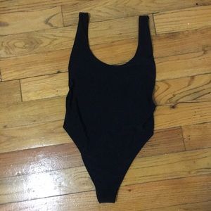 NWT Aerie Black Super Scoop One Piece